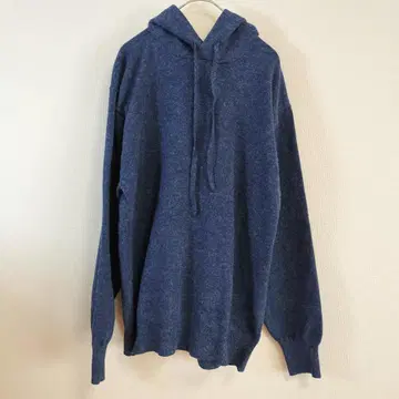 THE SHOP TK 남성용 니트 후드티 M 블루 심플 캐주얼