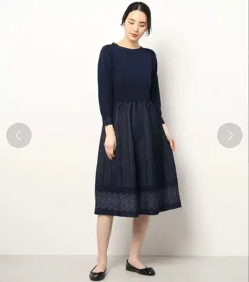 STRAWBERRY-FIELDS 노아 스트레치 II 원피스 네이비