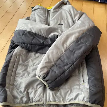 FILA 후드 부착 나일론 자켓 그레이