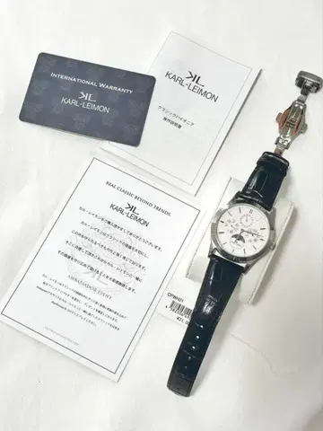 KARL-LEIMON 클래식 문페이즈 손목시계