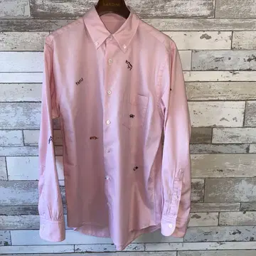 PAPAS 옥스퍼드 BD 셔츠 자수 sizeM 일본제