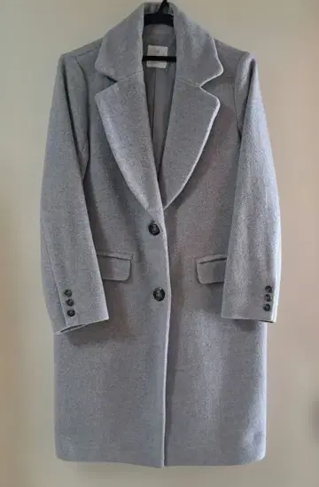 AG 그레이 롱 코트 2개 버튼