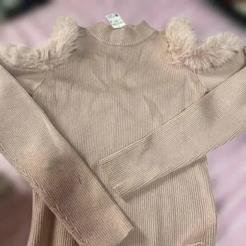 INGNI 핑크 리브 니트