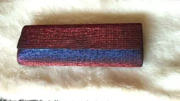 고급 일본 의류, 세련된 라메 클러치 백