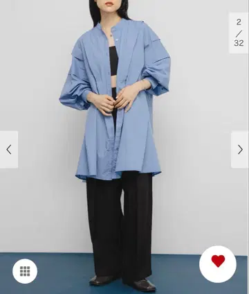 [ 미사용 새상품 ] KBF 볼륨 턱 미니 원피스