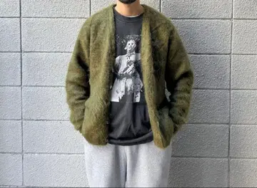 새상품 a.r.p. 모헤어 가디건 올리브