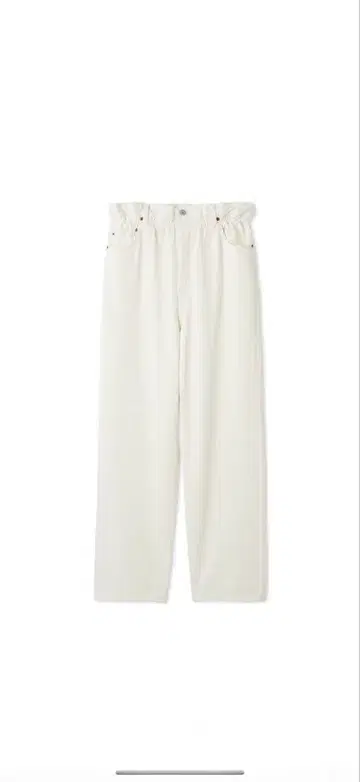 Mila Owen [워셔블] 허리밴딩 개더 데님 팬츠