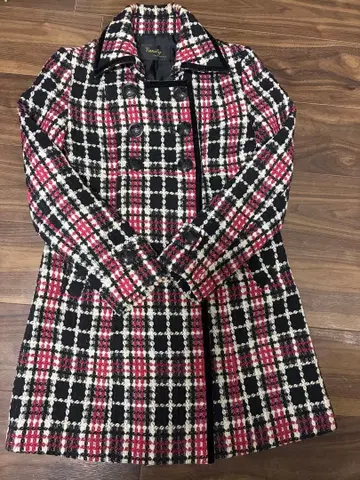 Vanity 체크 무늬 체스터 코트