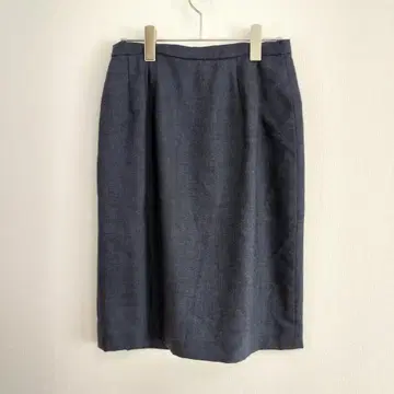 FRANCO FERRARO 울 혼방 타이트 스커트 네이비 고급 일본제