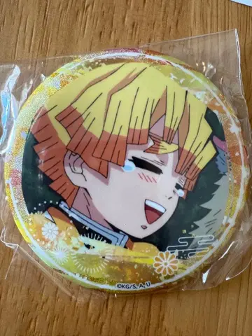 귀멸의 칼날 글리터 캔뱃지 아가츠마 젠이츠