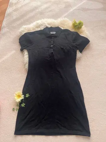 LACOSTE 블랙 폴로 드레스 M