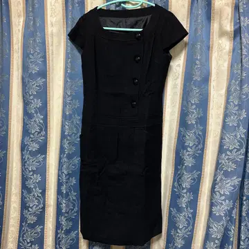 ZAZIE 블랙 반팔 무릎 기장 원피스 세트 관혼상제