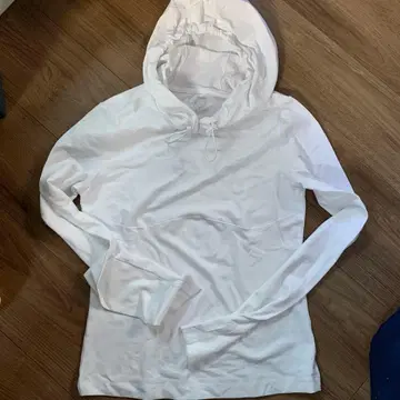 alo Yoga 화이트 후드 부착 후드티 S
