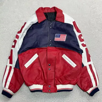 VINTAGE 별 USA S 리얼 가죽 블루종 가죽 자켓