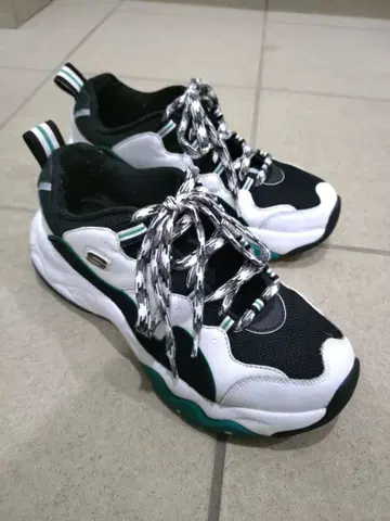 Skechers 대드 스니커즈 블랙 그린 통굽 25.5cm