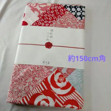 보자기 빨흰 기하학 패턴