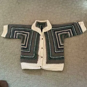 손뜨개질 가디건 헥사곤 가디건