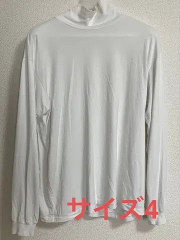 AURALEE LUSTER PLAITING 하이넥 롱슬리브 티