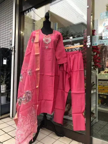 인도 쿠르타 3 피스 판자비 세트