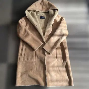 URBAN RESEARCH DOORS 베이지 페이크 무스탕 코트