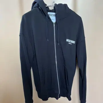 MOSCHINO 블랙 집업 후드티