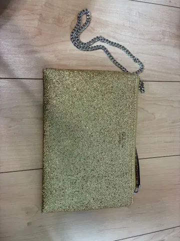 골드 글리터 클러치백