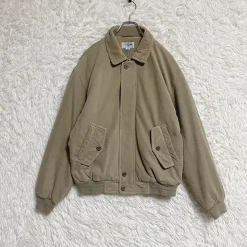 [ Crocodile ] 점퍼 블루종 (L) 카라 부착 쇼와 레트로