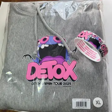 원옥 DETOX JAPAN 2025 후드티 A XL 러버 밴드