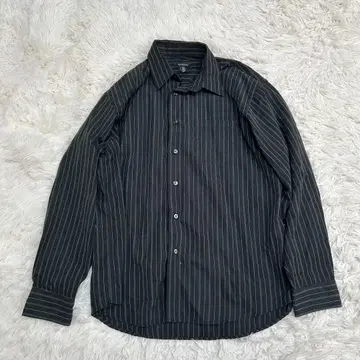 VANHEUSEN 밴휴젠 90s 스트라이프 긴팔 셔츠 블랙