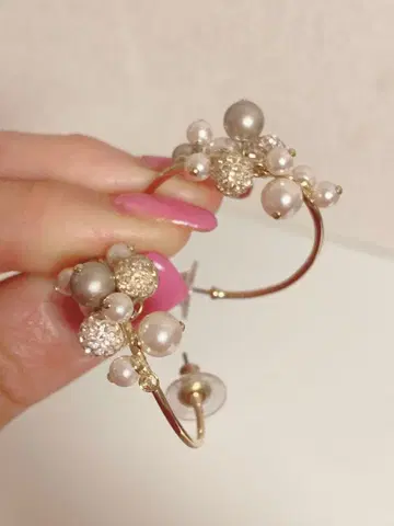 스와로브스키 후프 귀걸이