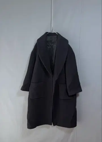 스픽 앤 스팬 울 혼방 볼륨 숄카라 코트 네이비 38