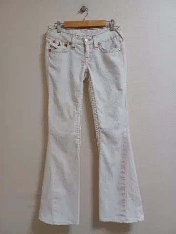 트루 릴리전 joey 플레어 부츠컷 데님 코듀로이 화이트