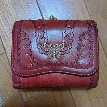 ANNA SUI 버터플라이 장식 3단 폴더형 지갑