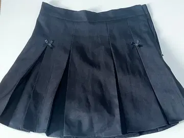 GU 플리츠 스커트 블랙