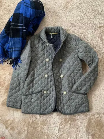 Traditional Weatherwear 트위드 퀼팅 자켓