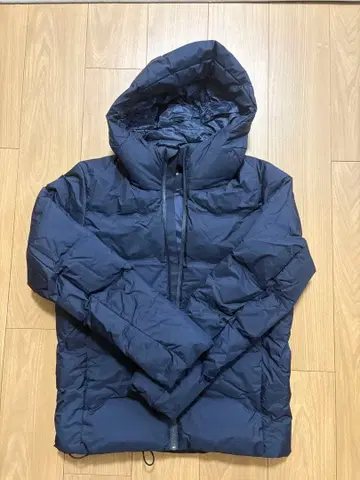 UNIQLO 후드 부착 다운 자켓 S 네이비