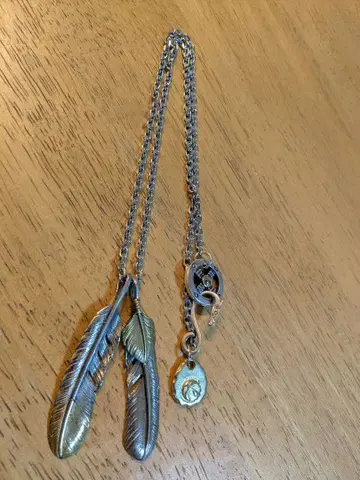 고로즈풍 2연 페더 목걸이