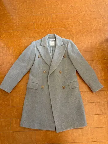 MADISONBLUE 그레이 더블 브레스트 코트