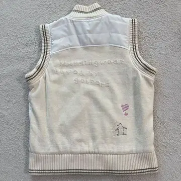 새상품급 Munsingwear 충전솜 나일론 지퍼 베스트 로고 자수