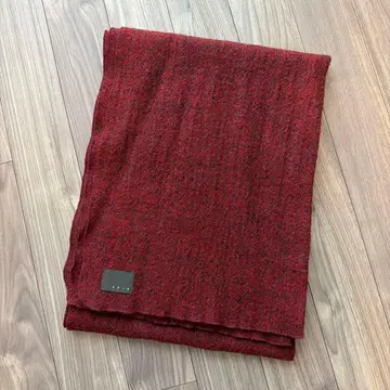 오로네 빨간색 헤링본 머플러