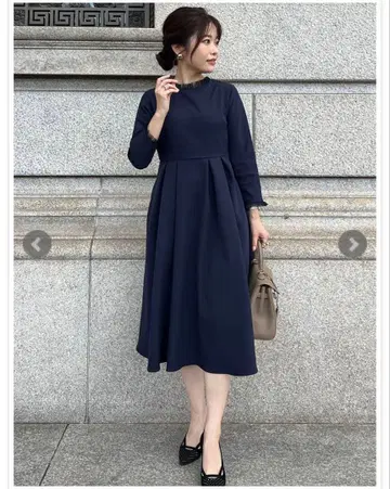 ST.ROONEY 튤턱 원피스 네이비