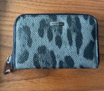 [ 새상품급 ] D&G 카드 케이스 코인 케이스 그레이 계열 표범 무늬