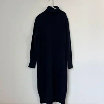 UNITED ARROWS 터틀넥 니트 원피스 네이비