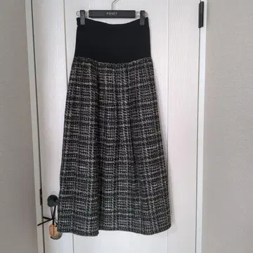 새상품급 에스트네이션 트위드 리버서블 롱 스커트