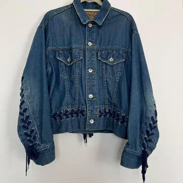 GVGV 레이스업 디자인 데님 자켓 사이즈 36 M 사이즈