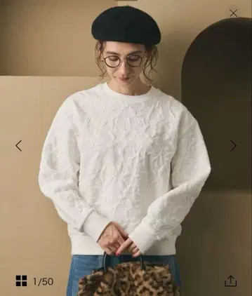 이번 시즌 BEAUTY&YOUTH 보타니컬 자카드 풀오버