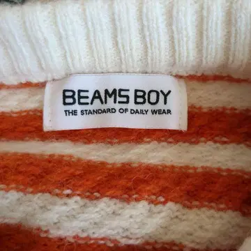 BEAMS BOY 울 니트 스웨터 오렌지 빔즈 보이