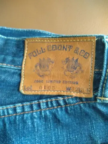 FULL COUNT & CO. 2000년 한정판 스트레이트 데님