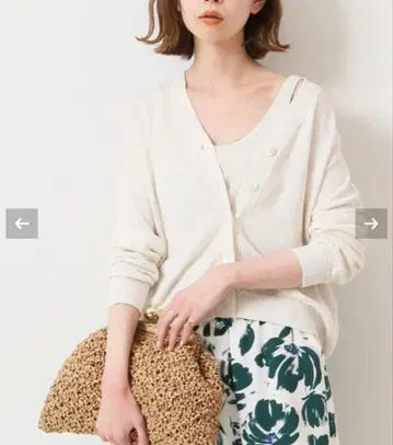 SLOBE IENA/KAYA 니트 가디건 화이트