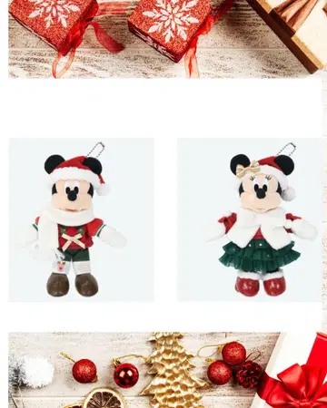 디즈니 인형 배지 미키 미니 크리스마스 2025